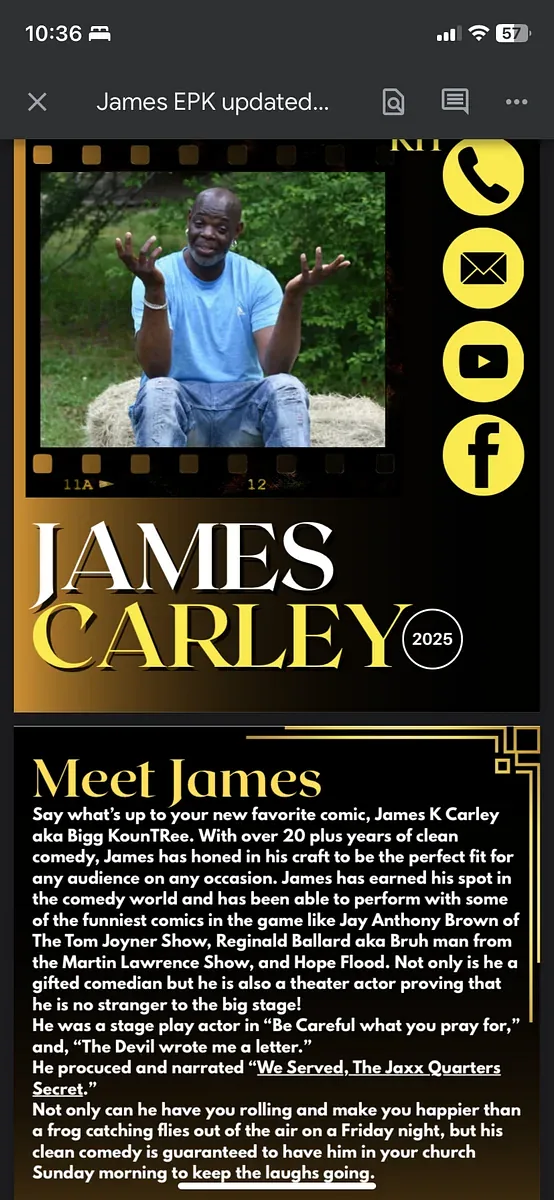 James Carley - comedian