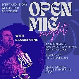 Wednesday open mic with Samuel-Gene - comedy show