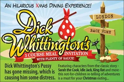 Dick Whittington Interactive Dinner Show 10/12/2026 Huntingdon