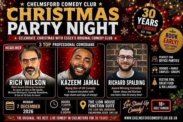 Chelmsford Christmas Comedy Party Night | Top Comedians Live at The Lion House | 7 December
