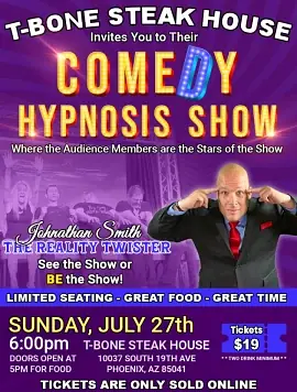 Comedy Hypnosis Show with Johnathan Smith aka The Reality Twister - comedy show