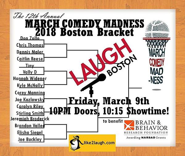 March Comedy Madness 2018 Boston Bracket at Laugh - comedy show