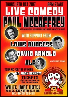 Comedy At The White HaHart, Holsworthy