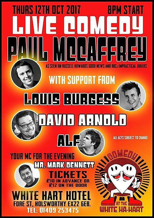 Comedy At The White HaHart, Holsworthy - comedy show