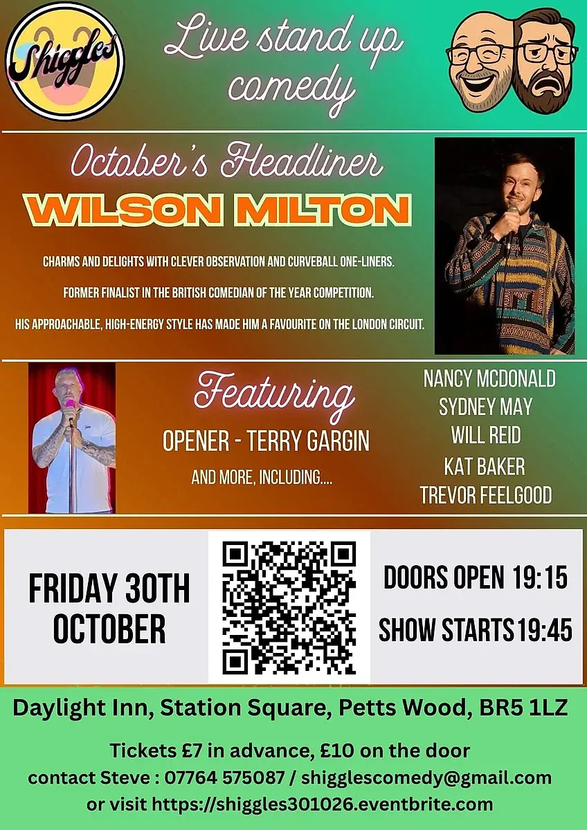 Shiggles Petts Wood - Live Comedy - Daylight Inn