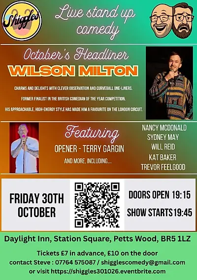 Shiggles Petts Wood - Live Comedy - Daylight Inn