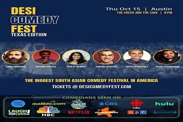 Desi Comedy Fest Texas Tour - Thu Oct 15 - Austin