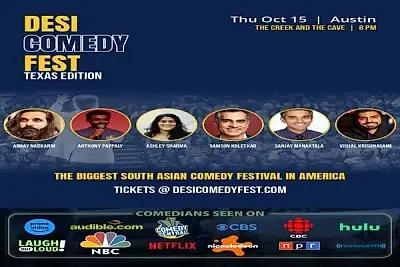 Desi Comedy Fest Texas Tour - Thu Oct 15 - Austin