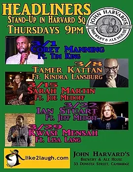 Tamer Kattan w/ Kindra Lansburg : Stand-Up Headliners Harvard Sq