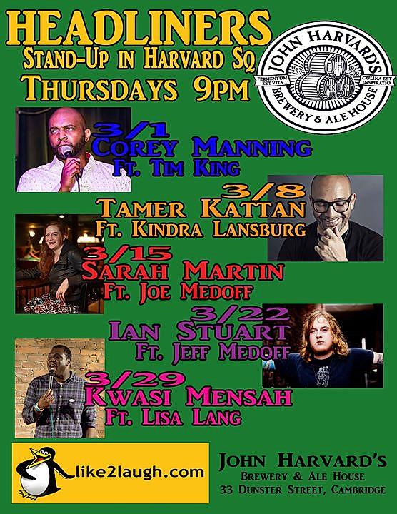 Tamer Kattan w/ Kindra Lansburg : Stand-Up Headliners Harvard Sq - comedy show