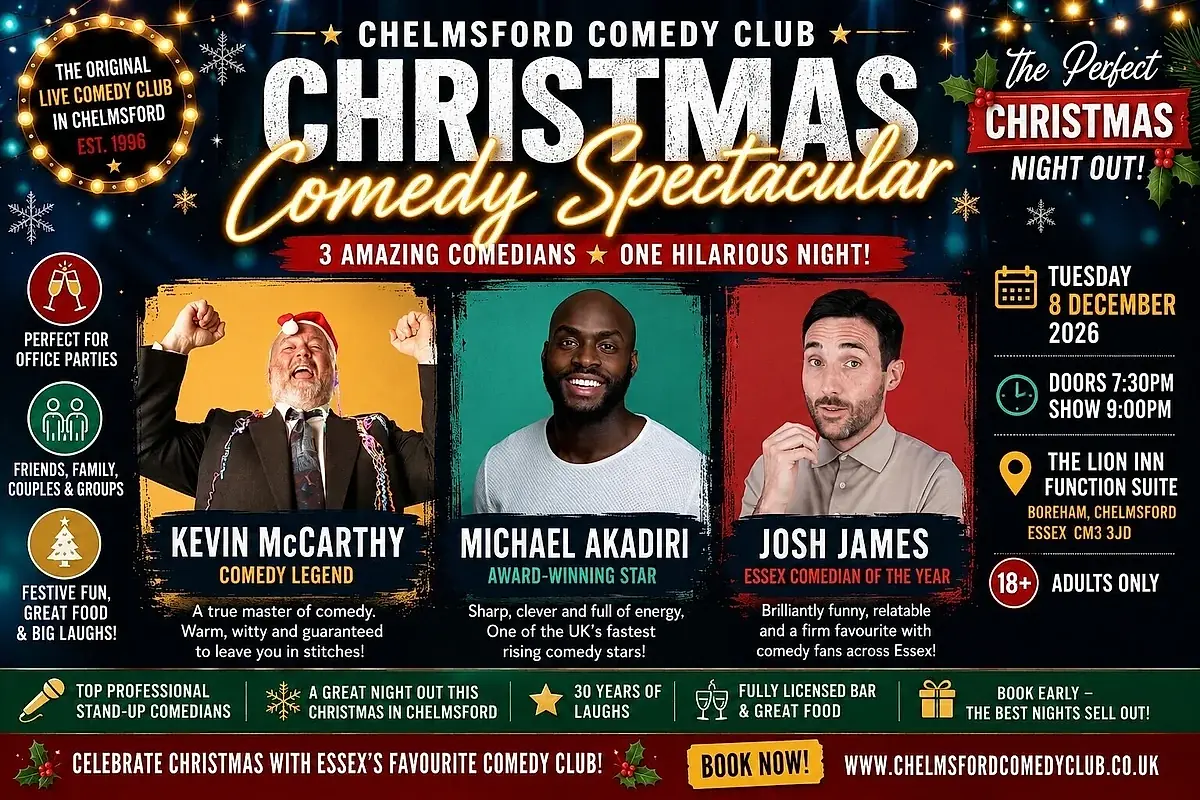 Chelmsford Christmas Comedy Spectacular - Festive Stand-Up Night with Kevin McCarthy, Michael Akadir