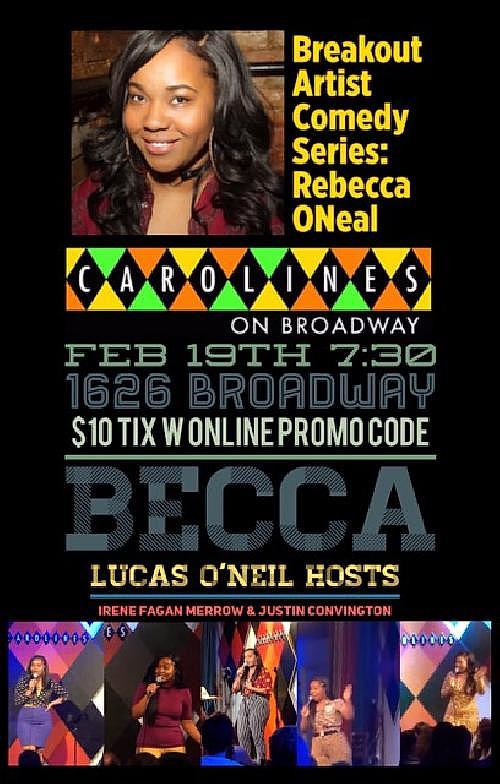 Rebecca O'Neal (Netflix, TBS Comic to Watch) headlines Carolines on Broadway - comedy show