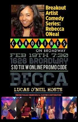 Rebecca O'Neal (Netflix, TBS Comic to Watch) headlines Carolines on Broadway - comedy show