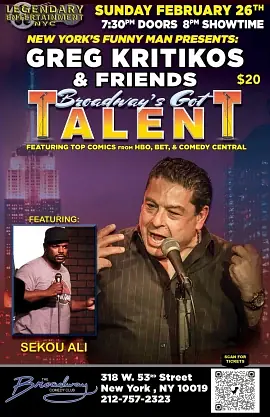 Broadway's Got Talent 2/26 8pm - comedy show