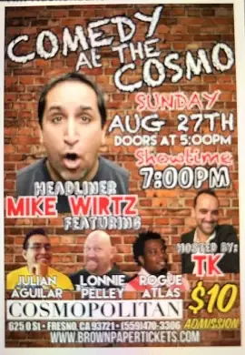 Comedy at the Cosmo - comedy show