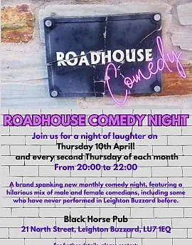 Roadhouse Comedy Night at The Black Horse Pub Leighton Buzzard.