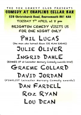 THE DEN COMEDY CLUB presents LIVE COMEDY