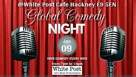 Global Comedy White Post Cafe FREE