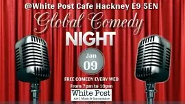 Global Comedy White Post Cafe FREE