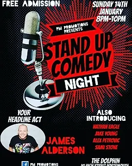 Free Comedy Night At The Dolphin Headlined By James Alderson