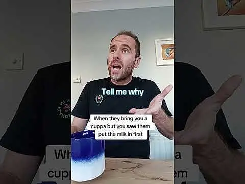 The milk goes in first people! 🥛☕🇬🇧😆