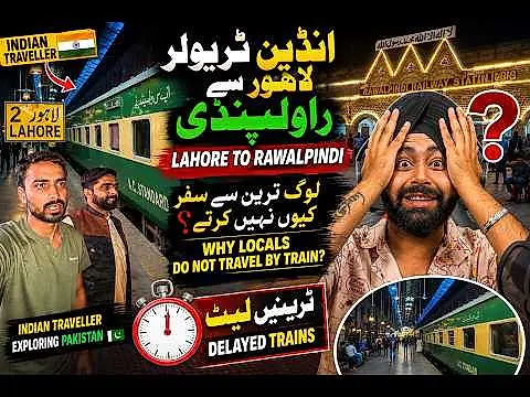Why LOCALS Don't Travel by Train?? Indian Vloggers Travel~Lahore To Pindi 🚆 by Pakistan Railways