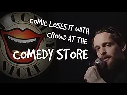 Comic loses it with the booing audience - Comedy Store London